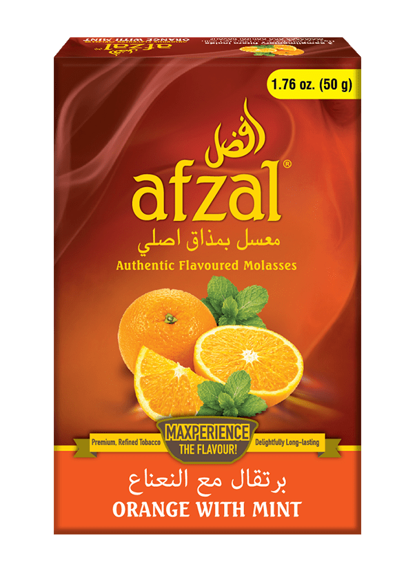ORANGE WITH MINT 1 Afzal Orange Mint Hookah Flavour Molasses – Wholesale Supplier